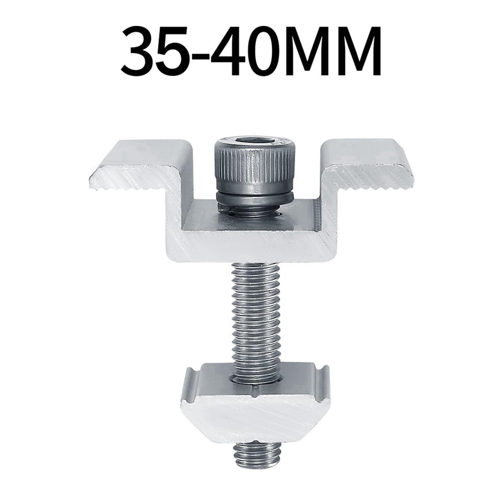 Confezione da 24 Staffe di Montaggio per Solari, Morsetti Terminali per Solari, Morsetti Centrali, per Modulo Solare per Solari Fotovoltaici da 35 mm