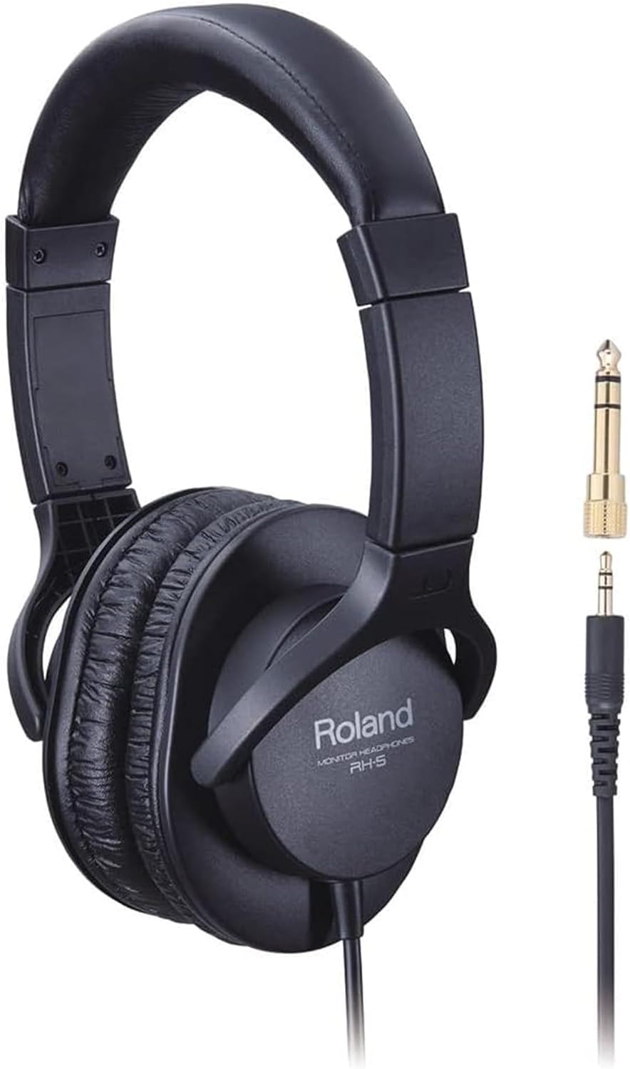 Roland RH-5 Closed-Type Stereo Headphones Bundle with Guitar Picks