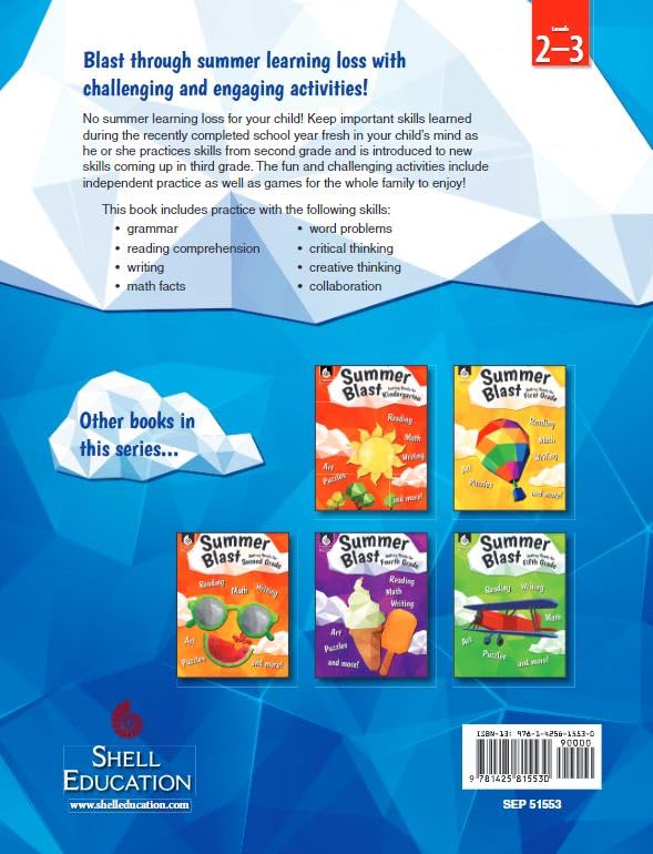 Summer Blast: Getting Ready for Third Grade - Full-Color Workbook for Kids Ages 7-9 - Reading, Writing, Art, and Math Worksheets - Prevent Summer Learning Loss - Parent Tips - Image 2