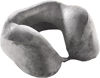 EVE Textile Reisekissen Grau mit Erhöhung | Nackenkissen | Memory Foam | Autokissen | Flugzeugkissen | Bahnkissen | Travel Pillow | Ergonomisches Kissen | Gesundheitskissen