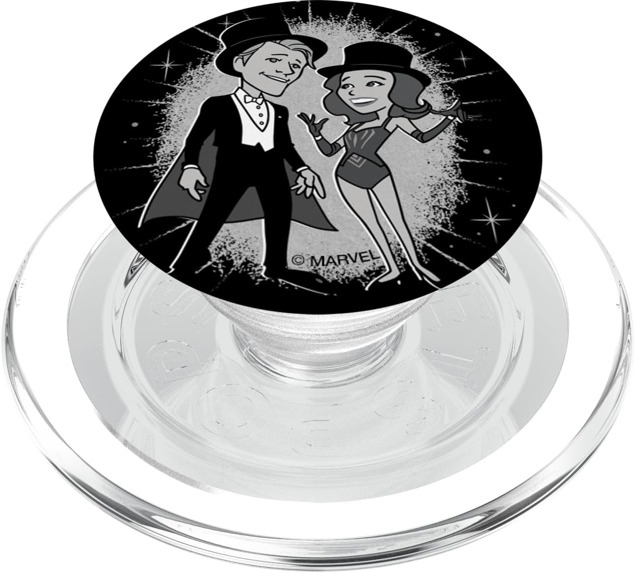 Marvel WandaVision Wanda and Vision Magician Outfit Retro PopSockets MagSafe PopGrip for iPhone