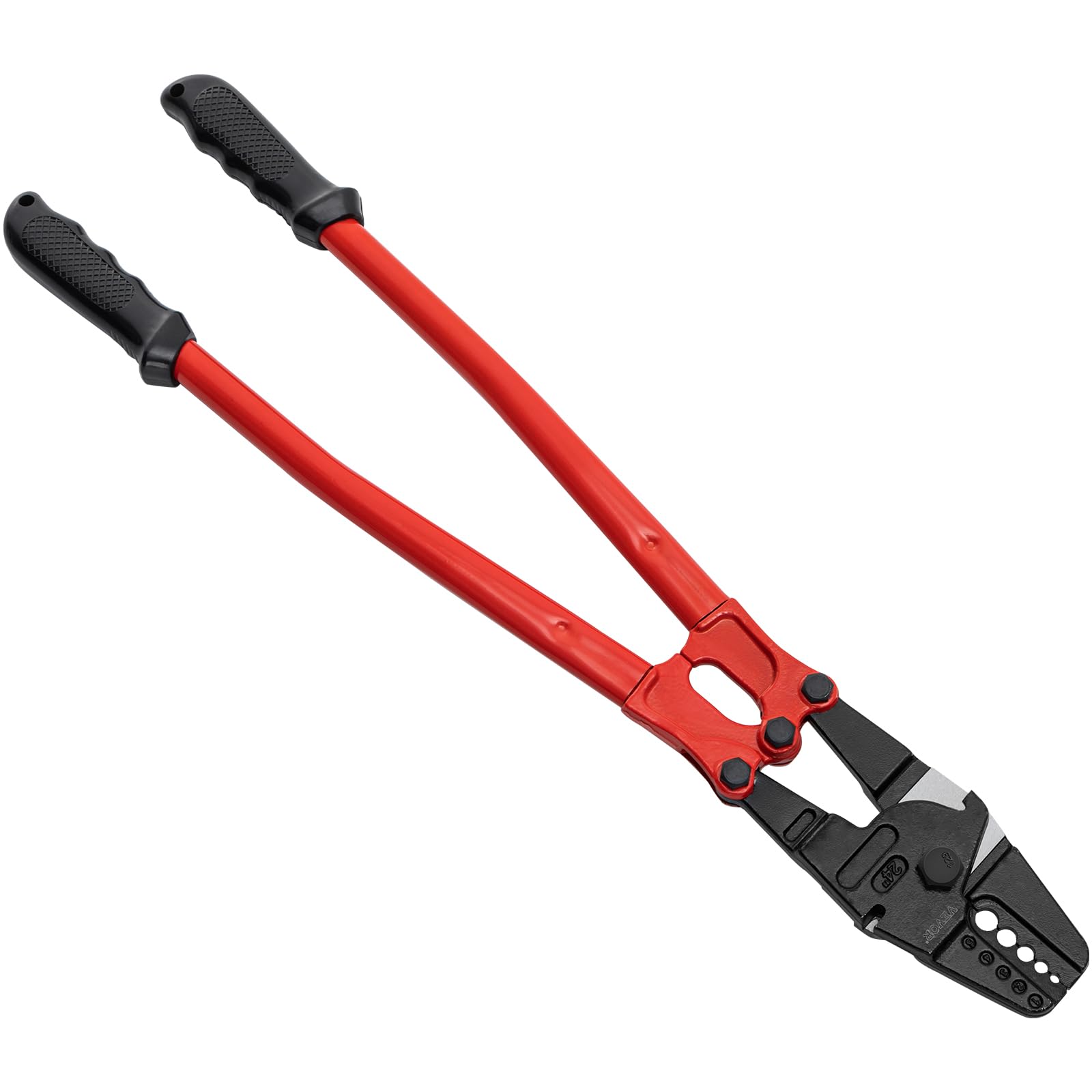 Herramienta de Prensado Manual de 24", Arrugador de Alambre de Acero Aleado Capacidad de Prensado: 3/16" (5,0 mm), Herramienta de Engarzado Uso en Construcción de Cables e Industria Mecánica