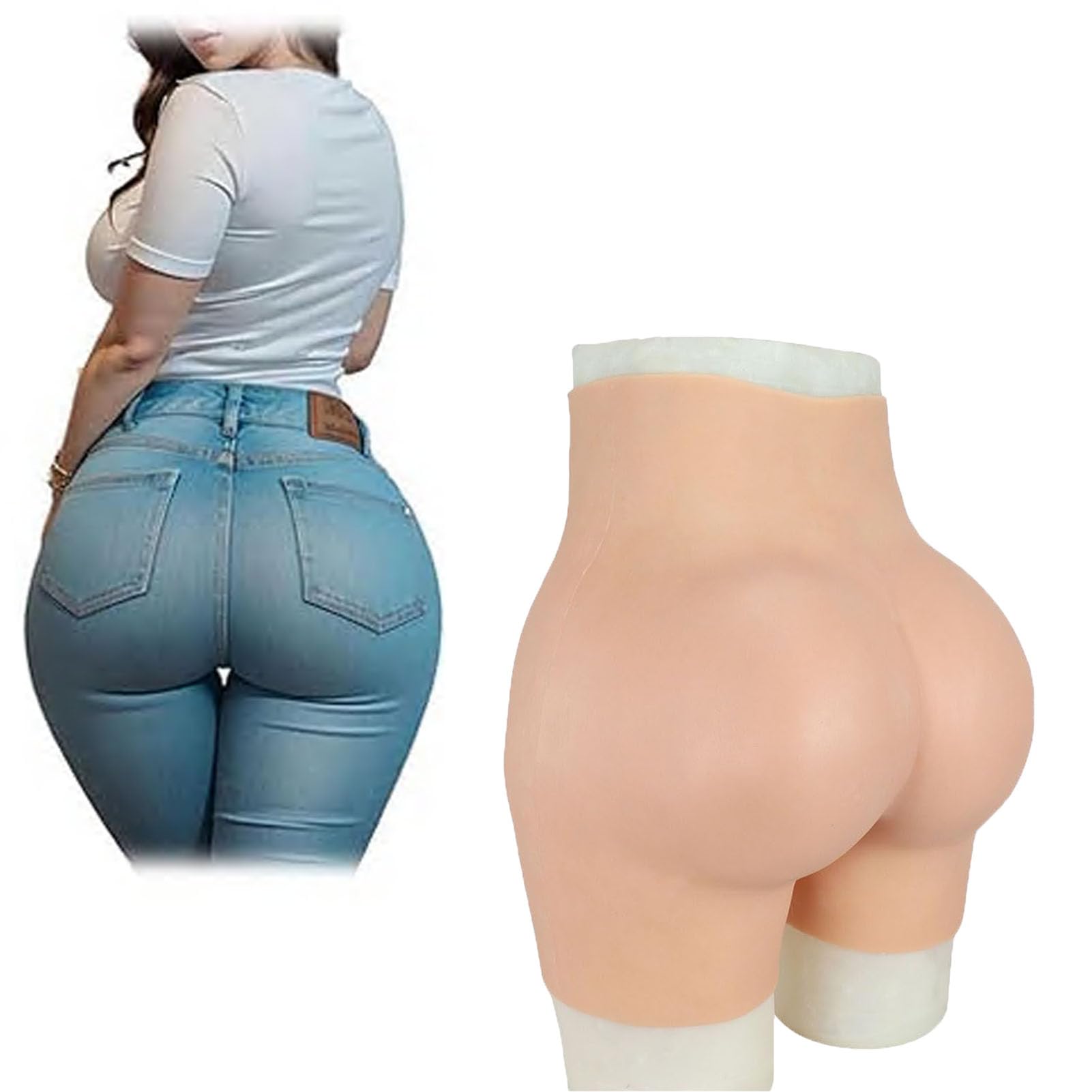 Silikon-Dummy-Vagina-Panty Falsche Muschi Hüftverstärker Unterwäsche Po-Lifter Body Shaper Push-Up-Panty für Drag Queen