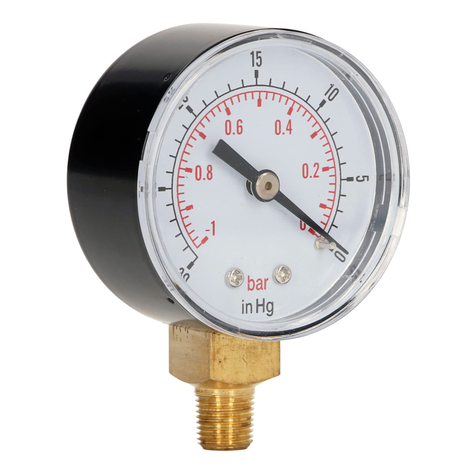 Manómetro de presión BSPT de 1/8", manómetro de presión barométrica, manómetro de vacío, manómetro de presión de Aceite, manómetro de presión de Agua -30-0 Bar, -1-0 inHg