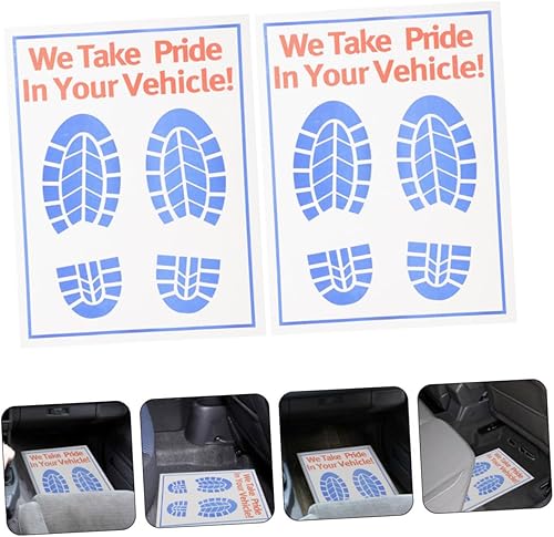 Miniatura 3 de 80 hojas de papel para pies, alfombrillas desechables de papel desechables para vehículos, suministros de servicio automotriz, alfombrillas de papel