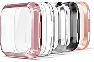 Simpeak Screen Protector Case Compatible with Fitbit Versa