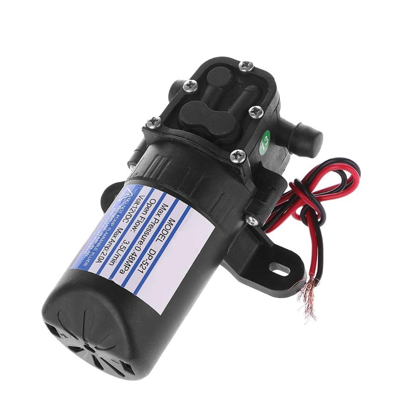 Cczrd One Color Dc 12V 3.5L/Min 0.48Mpa 70 Psi Diaphragm High Pressure Self Priming Water Pump Smooth Operation Flow Steady Reliable