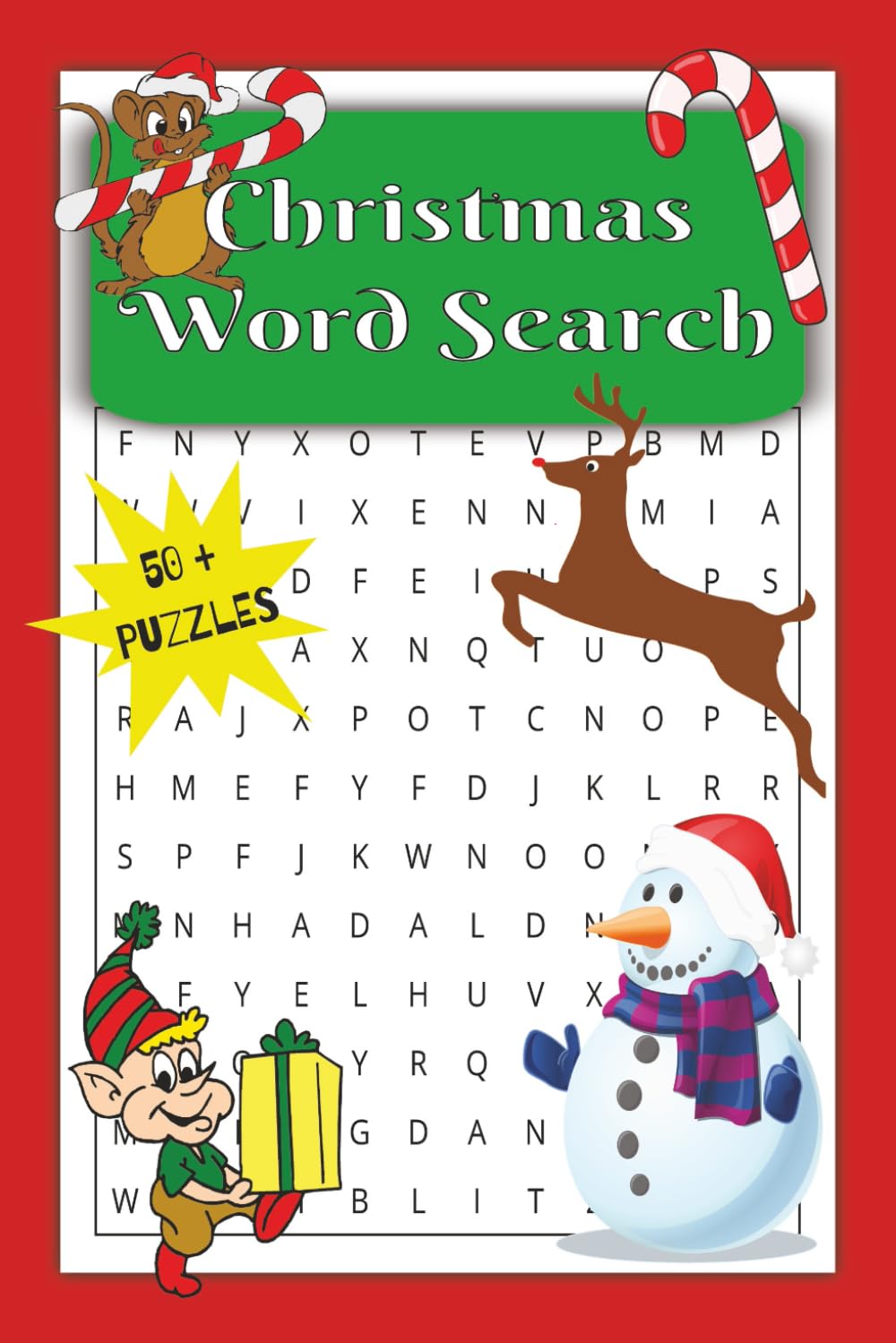 Christmas Word Search: Word Searches with Fun Easy to Read Print about Christmas, Santa, Reindeer and More | 6x9 inches, 110 pages | 50+ Puzzles... ... Stocking Stuffers, Vacations and Active Minds