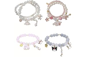 Sanrio Rings Kawaii Cinnamoro Kurom Friendship Bracelets