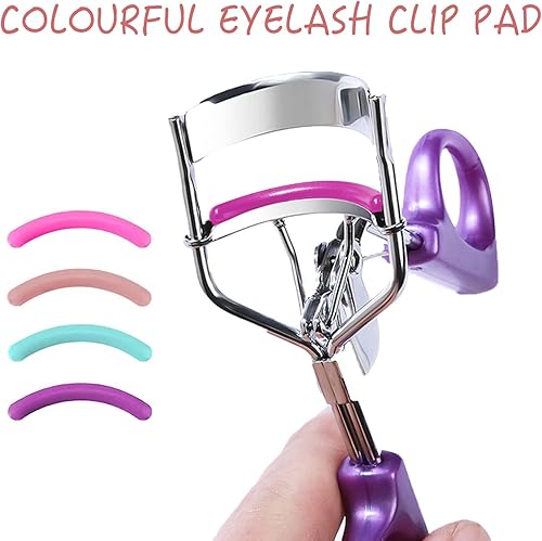 Miniatura 4 de GOUWEIBA 28 almohadillas de repuesto para rizador de pestañas, de goma de silicona, universal, con caja de almacenamiento transparente (color