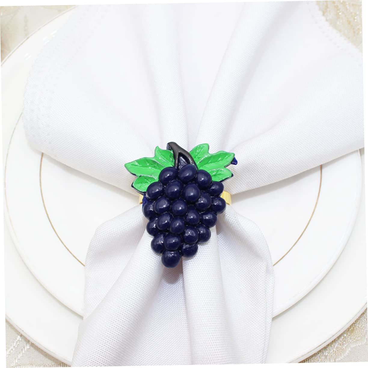 4-Piece Fruit Napkin Rings - Alloy Decorative Buckles For Wedding & Party Table Settings