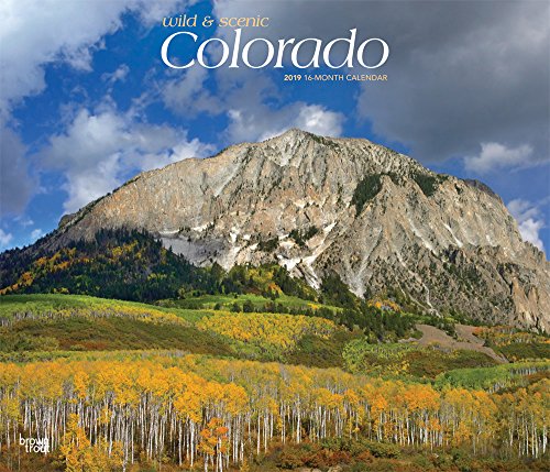 Colorado, Wild & Scenic 2019 12 x 14 Inch Monthly Deluxe Wall Calendar, USA United States of America Rocky Mountain State Nature