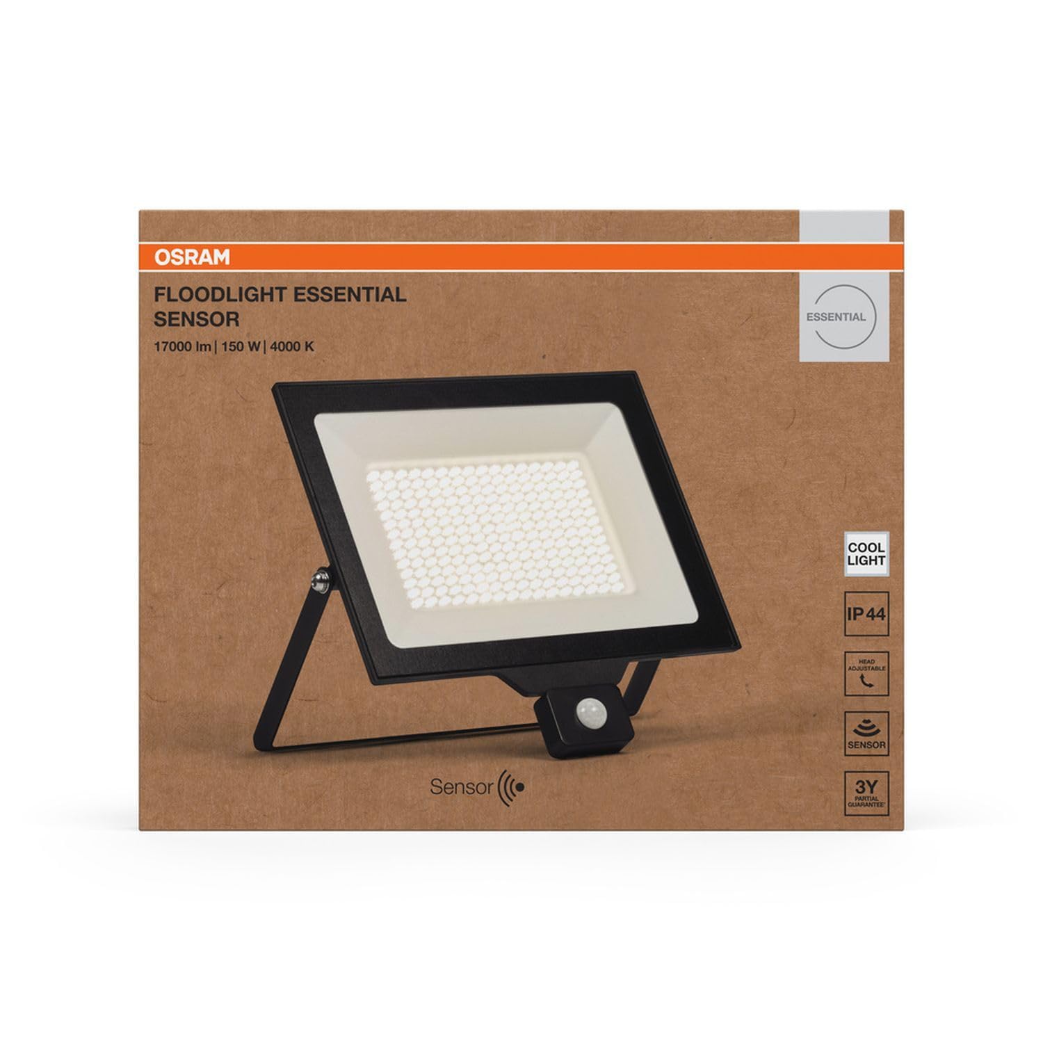 Licht-Erlebnisse LED Außenstrahler mit Bewegungsmelder Aluminium Schwarz 4000 K IP44 Außen Fassade Hof Einfahrt Garage L:33.7 cm Spot Haus