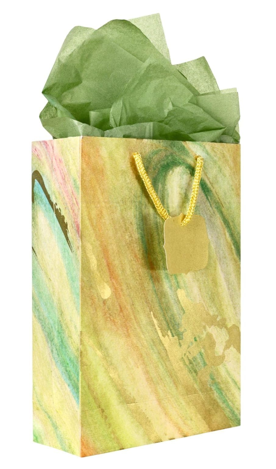 KidsyWinsy Pack Of 5 Wave Gift Bag (Small,7 * 3 * 10.5 Inches) With Tissue & Thank You Card-Paper Gift Bags | Return Gift Bags For Pooja, Baby Shower, Festive Gifting, Birthday, Wedding