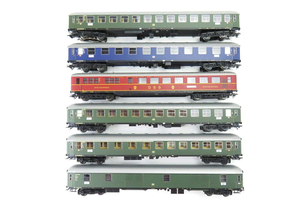 MARKLIN HO Complete Long (6) Express DB Passenger Cars Set 43969