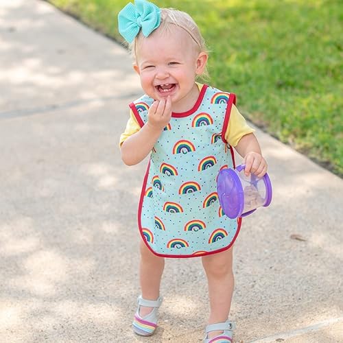 Miniatura 6 de BapronBaby Eric Carle Rainbow Caterpillar Bapron  Babero suave impermeable resistente a las manchas  Lavable a máquina  19.7ft  5 años  (Sz