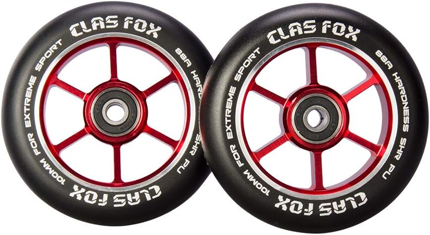 100mm One Pair Pro Stunt Scooter Wheels with ABEC-9 Bearings CNC Metal Core Graviti (2pcs)