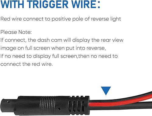 Miniatura 4 de YQMAJIM Cable de cámara de visión trasera, (50 pies 4P) de cobre puro más grueso, protector de 0.098 in a 4 pines, cable de extensión de cámara