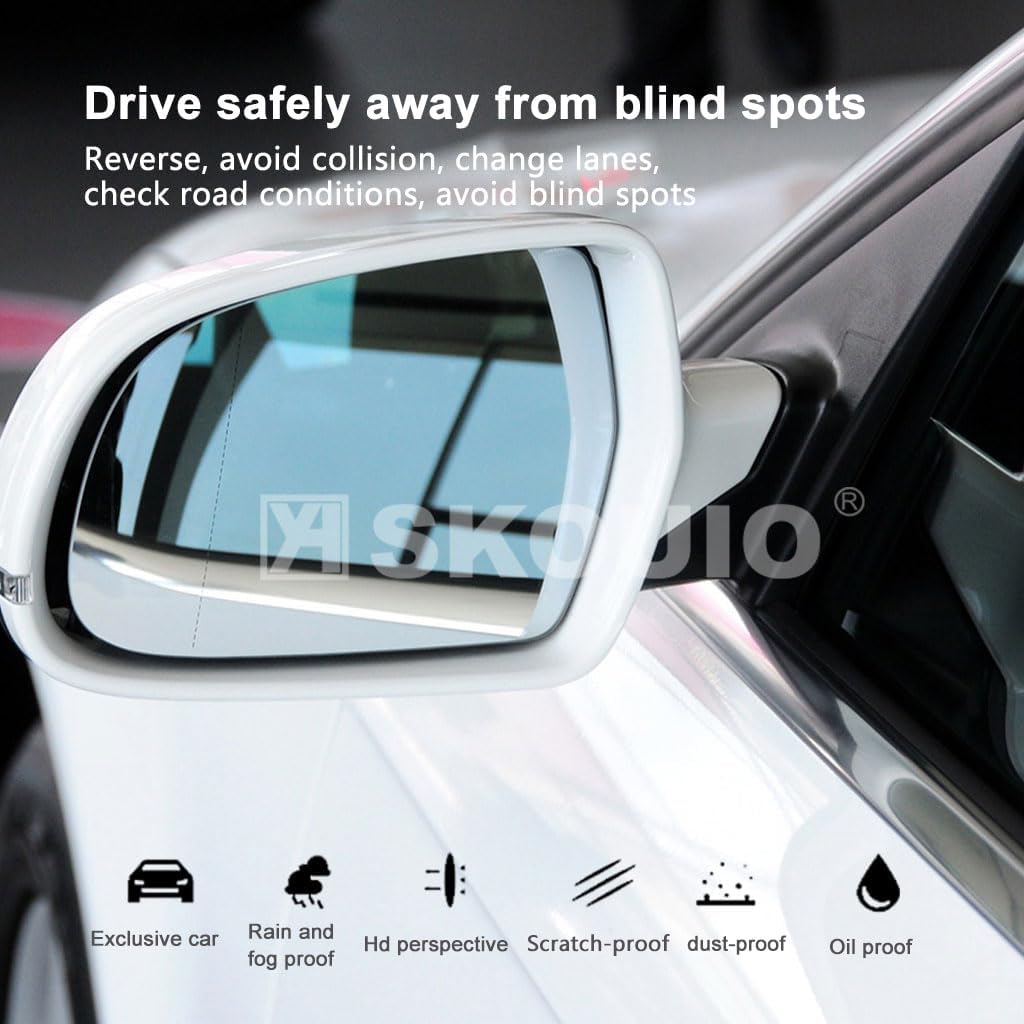 Driver Side Mirror Glass for Audi A4 / A4 Quattro 2010-2016,A5 / A5 QUATTRO 2010-2017,A3 / A3 QUATTRO 2011-2013,S4 2010-2016,S5 2011-2017,Backing Plate Heated Left Side View Mirror Glass