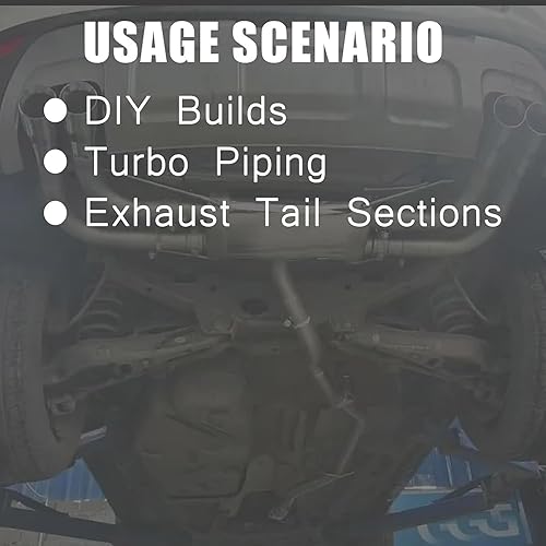 Miniatura 6 de Tubo de escape de acero inoxidable T304 de 1.75 pulgadas (Tubo SS), tubo de escape de 1 34 pulgadas de longitud de identificación 17.3 pulgadas,