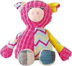 Brinquedo De Pelúcia Porquinho Mordedor Apito Pet Cães Gatos