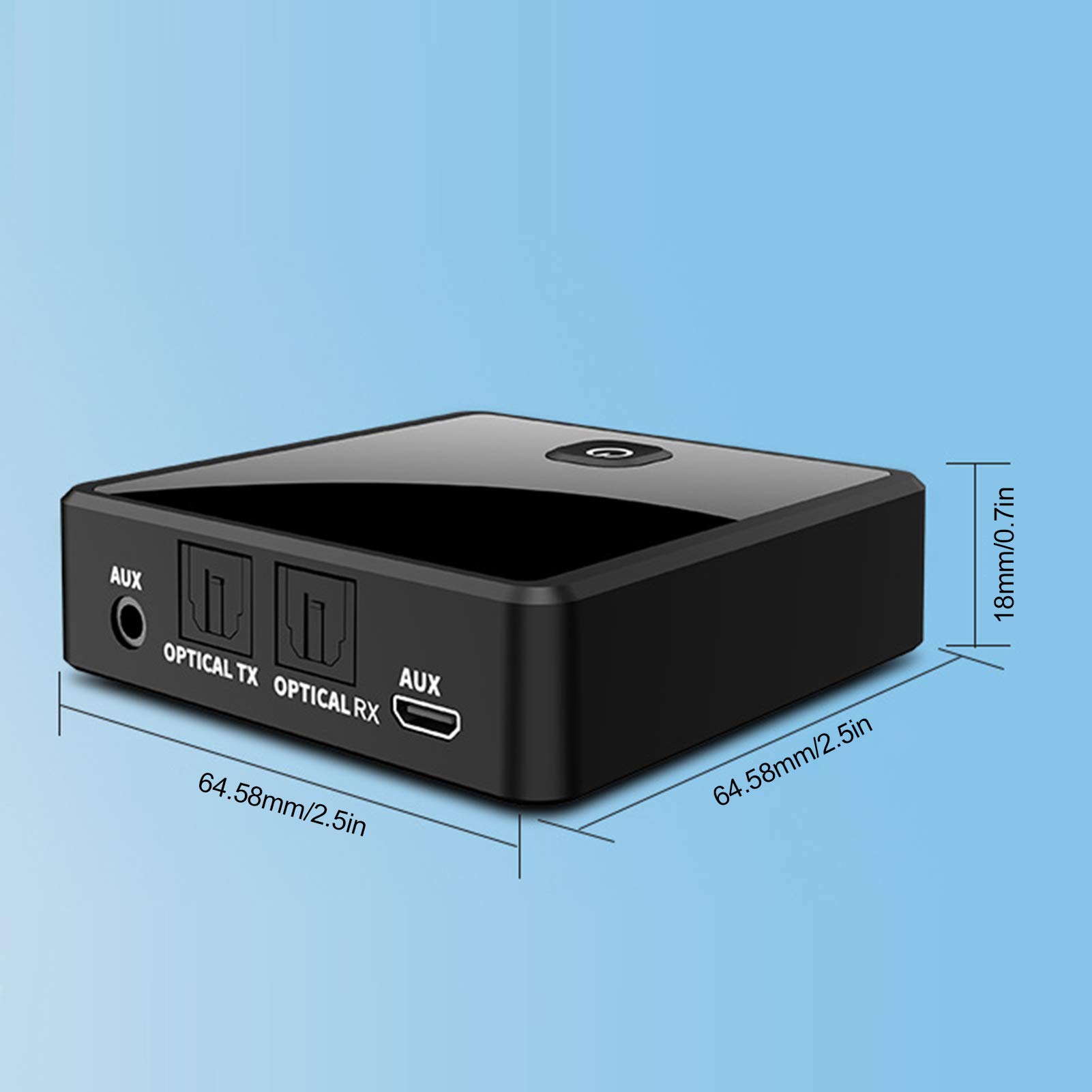 Transmetteur récepteur Bluetooth, adaptateur audio 2 en 1 sans fil Plug and Play 5.0 Bluetooth AUX 3,5 mm