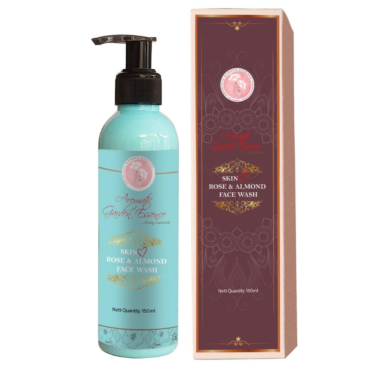 AGE Skin Love Rose and Almond Face Wash | Nourishing, Leaving Cleaner Skin Softer, and more Luminous | Enriched with Almond Protein| 150ml