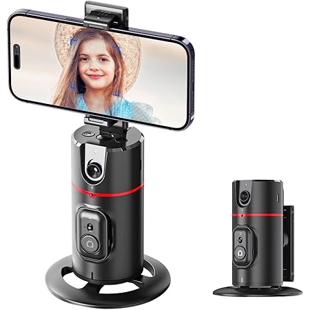 Auto Face Tracking Phone Holder With Remote, 360°Rotation Phone Camera Mount, Gesture Control Moving Tripod For Phone Video,Vlog - View #5