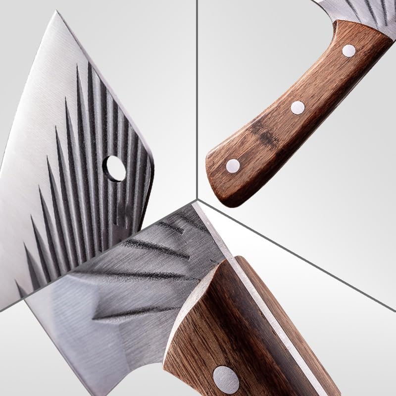 Meat Cleaver,Cleaver Knife 7 Inch Kitchen Knife Slicing Knife High Carbon Steel Chef Knife Meat Fish Vegetables Cutter Butcher Cleaver Knives Kitchen (Color : A knife), LAMAJIGA5844