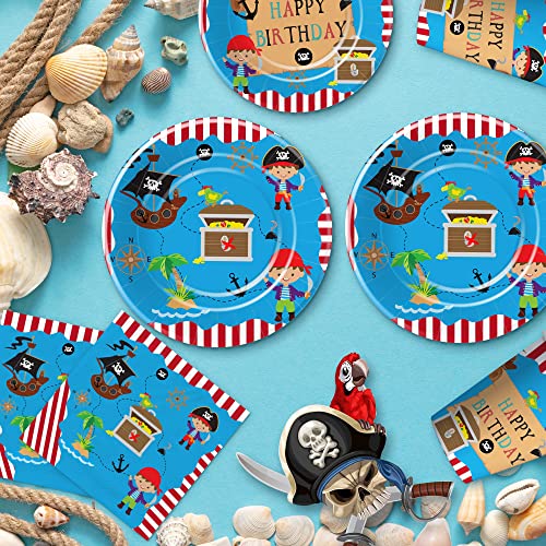 Apowbls Pirate Birthday Party Supplies - Pirate Party Decorations Tableware For Kids, Pirate Plate, Napkin, Tablecloth, Fork, Pirate Birthday Plates And Napkins Party Decorations Dinnerware | Serve 24 #TOP2
