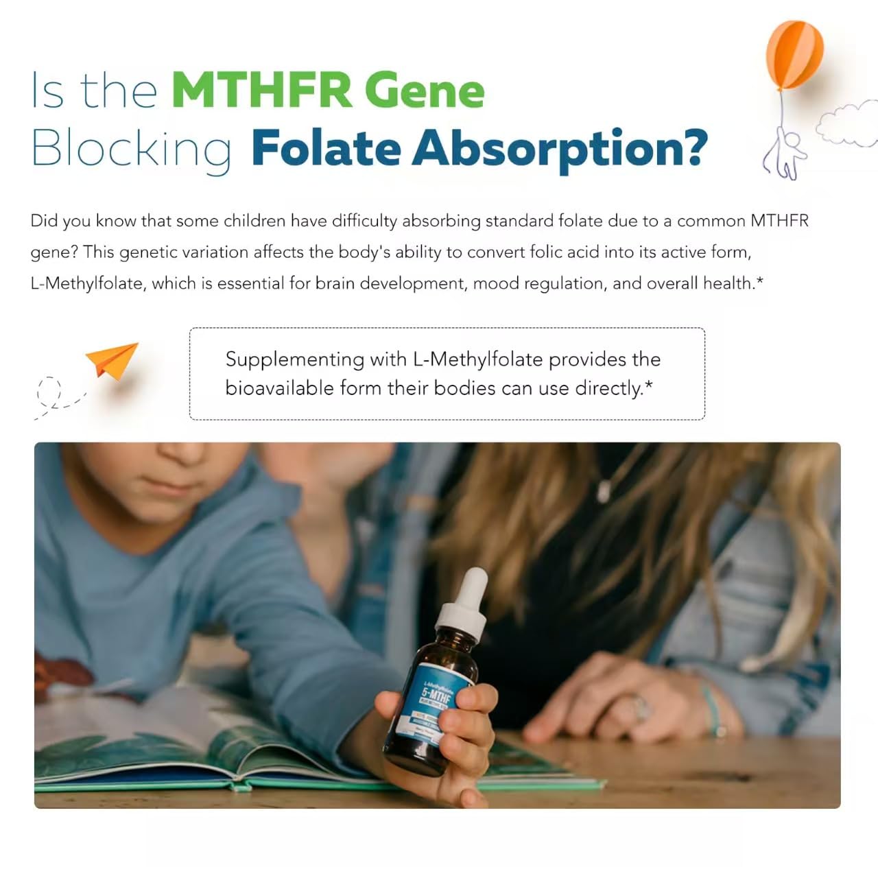 Folate méthylé – Favorise le bien-être, la méthylation et les fonctions cognitives – Contribue à couvrir les besoins nutritionnels quotidiens