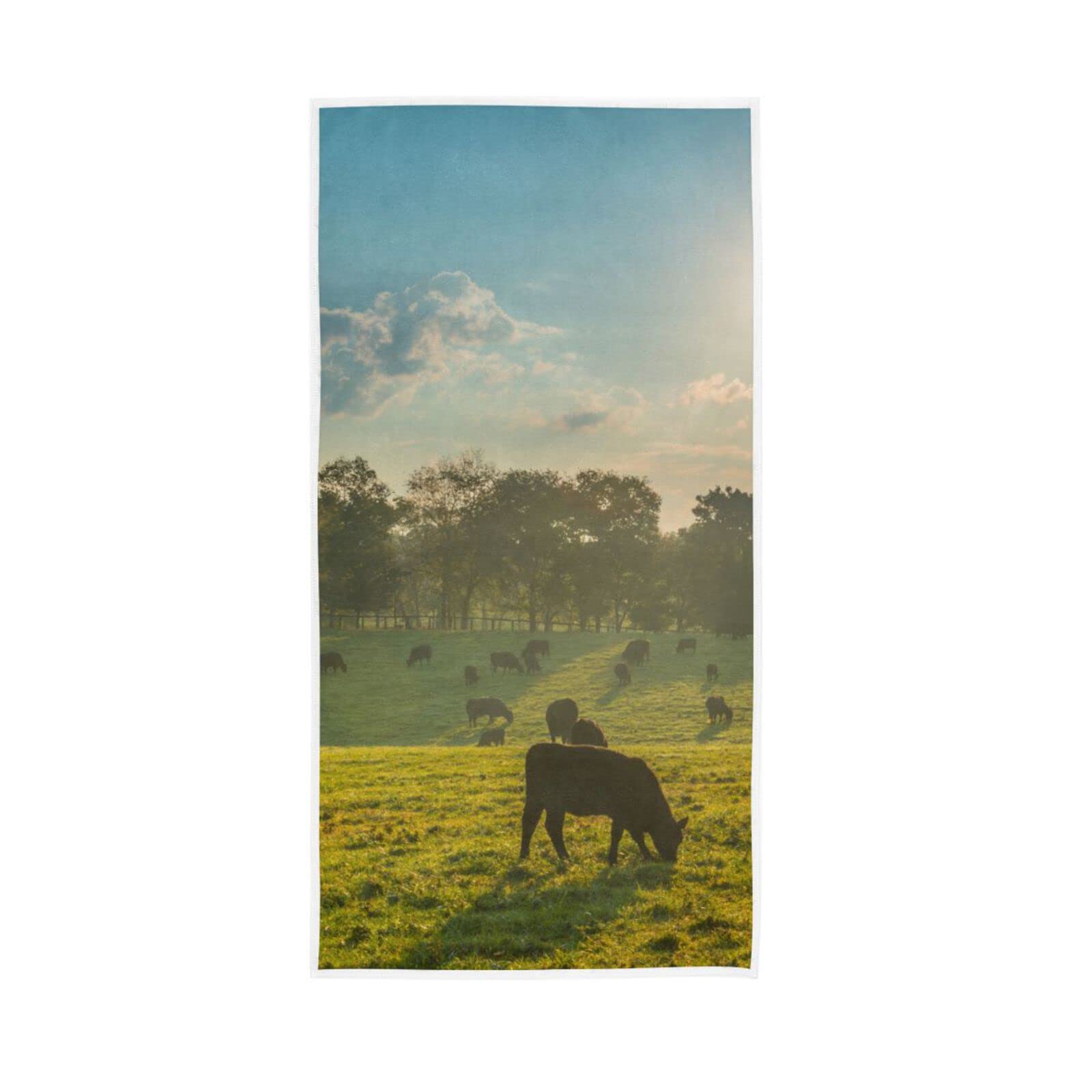 LSRCPD Funny Cows Hand Towel, 15 x 30 Inches, Spa Towels for Body Funny Hand Towels Bathroom