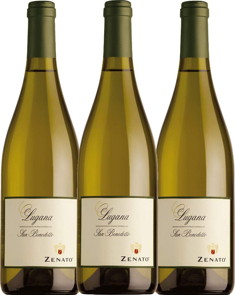 San Benedetto Lugana DOC von Zenato - Weißwein 3 x 0,75l VINELLO - 3er - Weinpaket inkl. kostenlosem VINELLO.weinausgießer