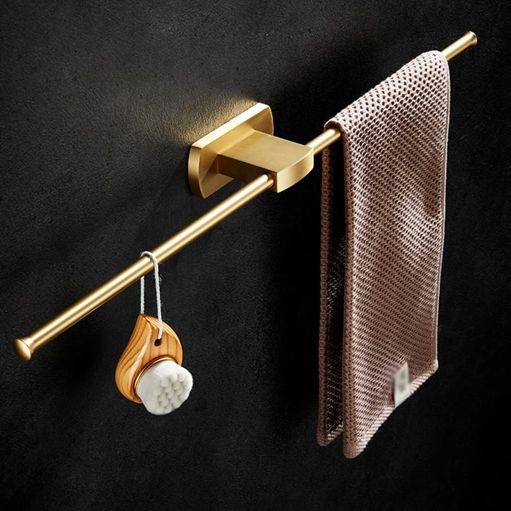 Brushed Gold Bathroom Towel Rack, Bath Towel Rack, Bathroom Towel Rails Set Wall Mounted, Light Luxury Bathroom Hardware Set