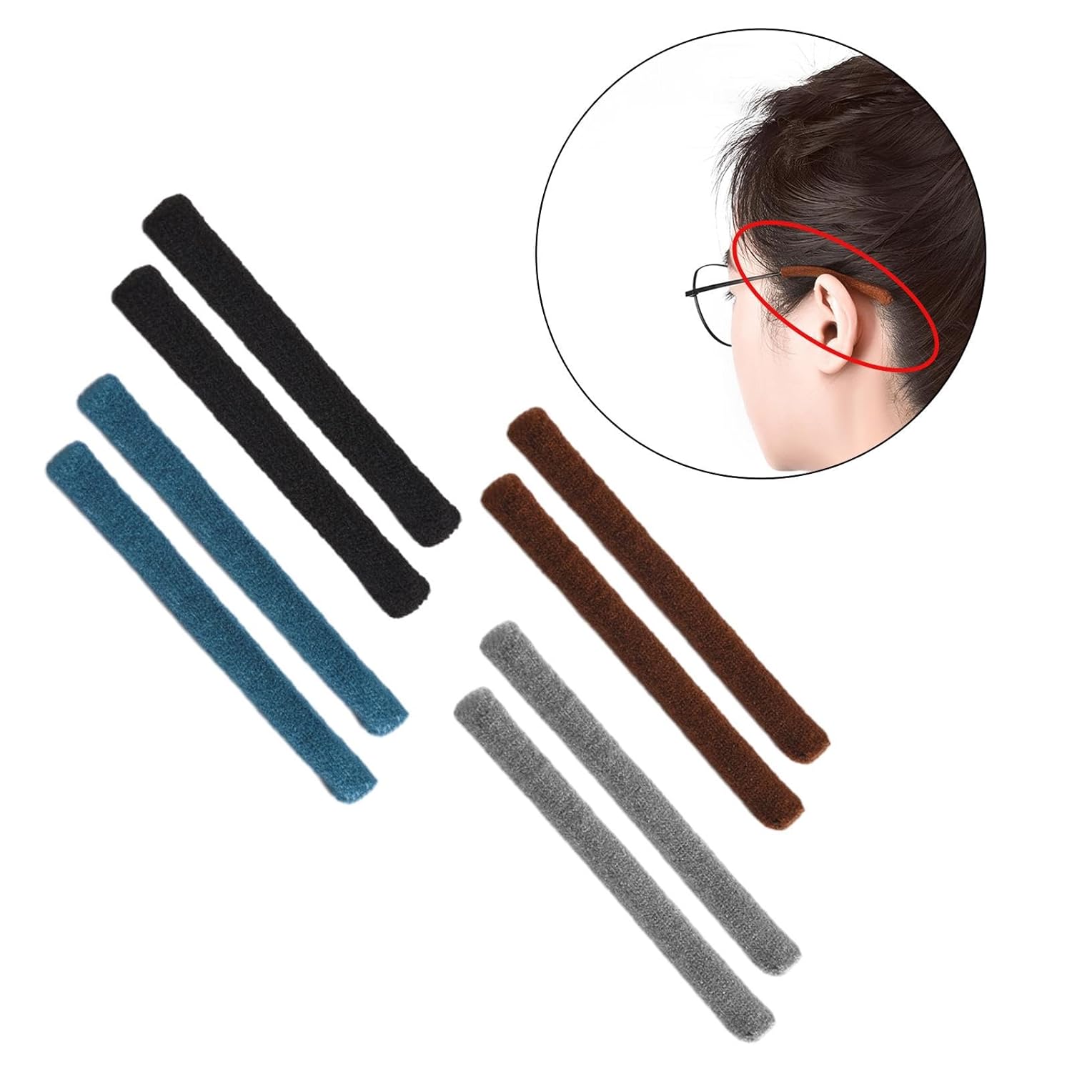 2X2Pcs Eyeglasses Temple Tips Sleeve Soft Knitting For Reading Glasses Eyewear Black | Men’S Accessories | Sunglasses & Fashion Eyewear | Eyewear Accessories 2X2Pcs Eyeglasses Temple Tips Sleeve Soft Knitting For Reading Glasses Eyewear Black | Men’S Accessories | Sunglasses & Fashion Eyewear | Eyewear Accessories