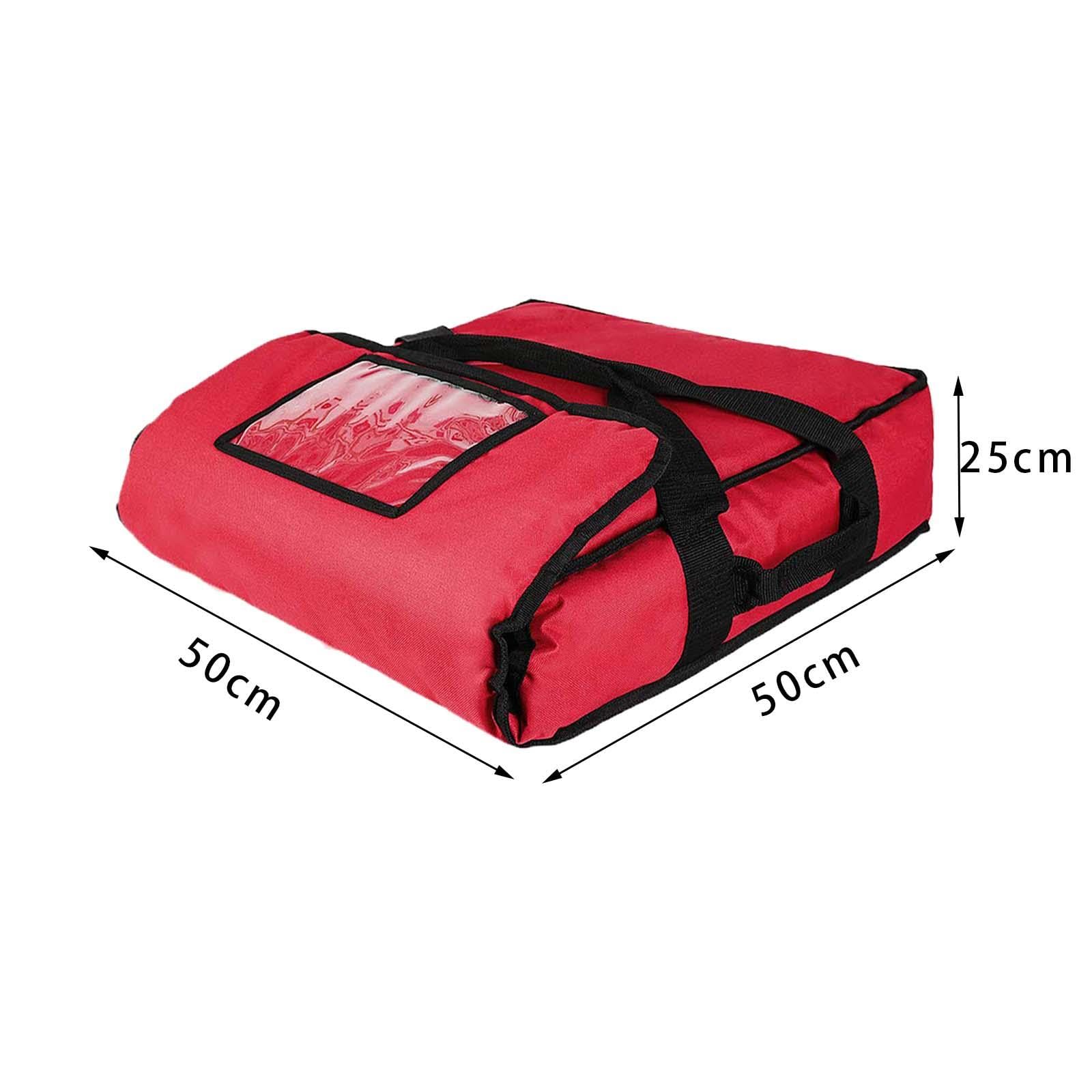 Torba na pizzę Develivey torba izolacyjna do profesjonalnego cateringu podróżna czerwona 50 x 50 x 25 cm