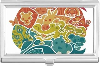 Blue Ocean Fish Abstract Illustrate Business Card Holder Case Pocket Box Wallet