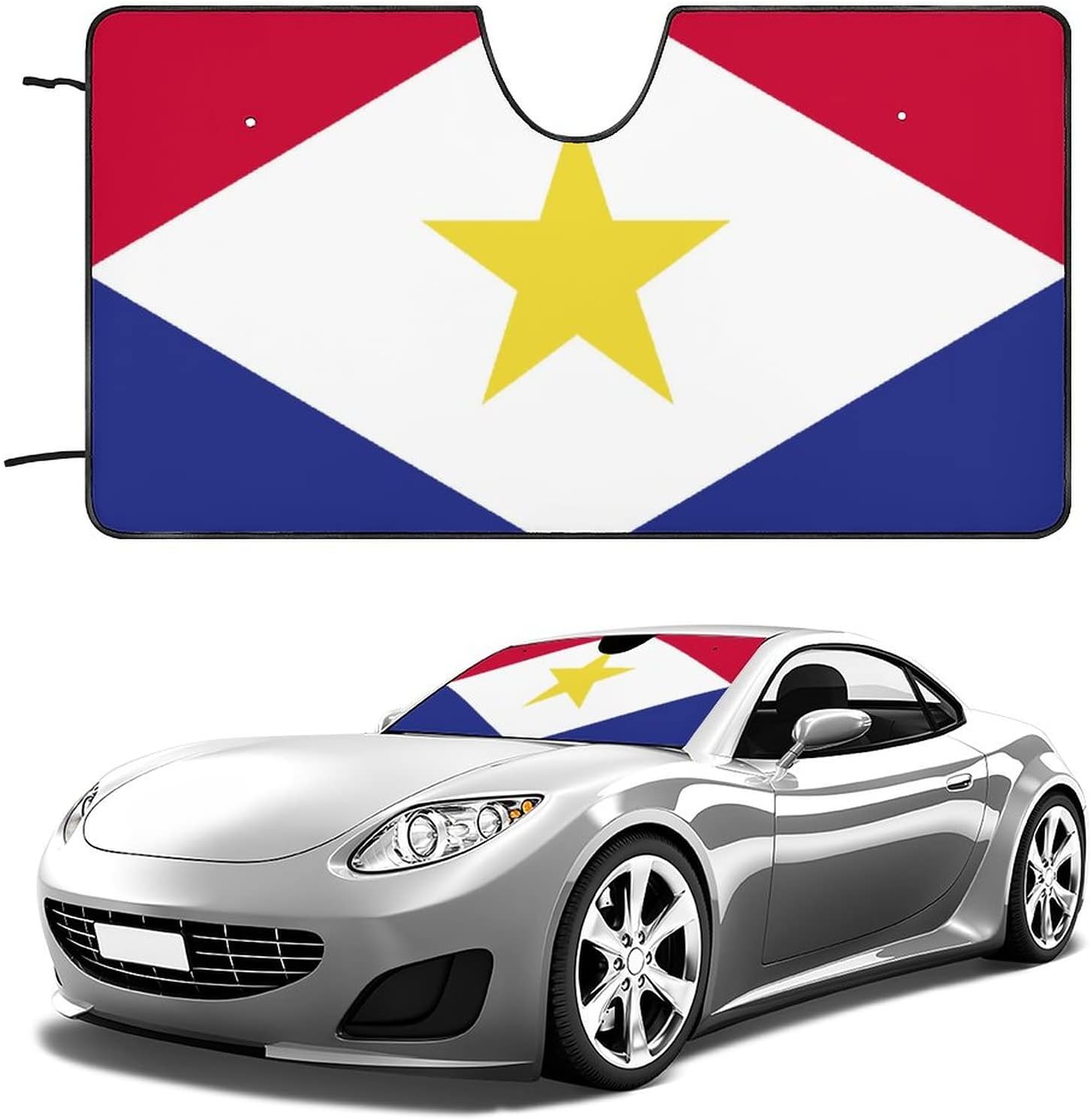 Front Windshield Sun Shade South African Flag Car Sun Shade Auto Sunshade for Car Truck SUV Blocks UV Rays Keep Your Vehicle Cool 55"x30"