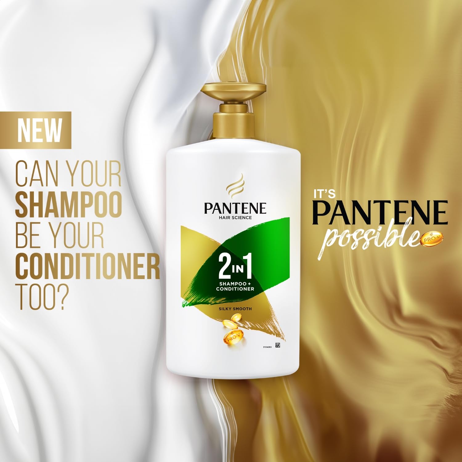 Pantene Advanced Hairfall Solution, 2in1 Anti-Hairfall Silky Smooth Shampoo & Conditioner for Women, 1L 3