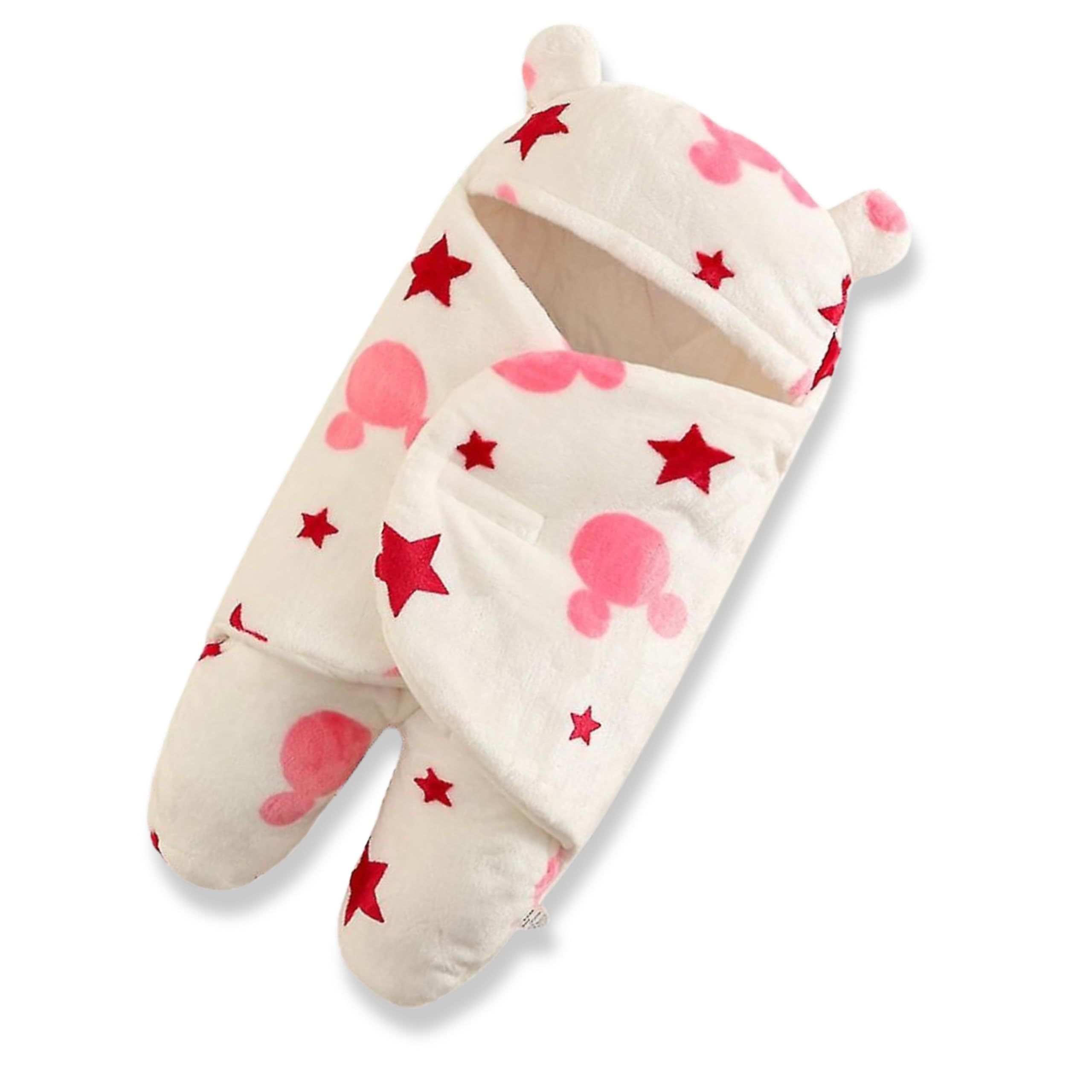 Tomorrow Swaddle Blanket - Cozy Infant Sleep Aid for Babies - Soft Plush Baby Blanket for Newborns - Adorable Nursery Essential and Baby Shower Machine-Washable - Swaddling Wrap (Star)