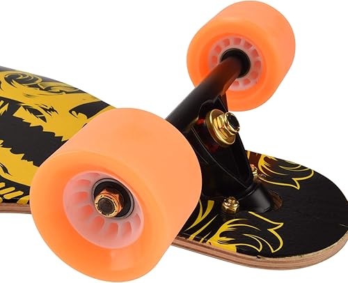 Miniatura 26 de Monopatín de 41 pulgadas de arce natural de 8 capas para crucero, tallado, estilo libre y cuesta abajo con herramienta en T Valle