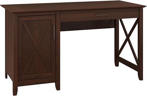 Miniatura 9 de Bush Furniture Key West - Escritorio de 48 W en nogal gris oscuro Gris Oscuro Nogal,gris (cape cod gray),Roble blanco de lino.,cereza bing,Roble