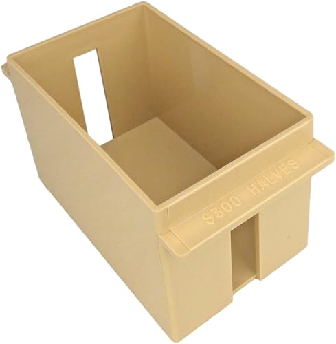 Bandeja de almacenamiento de plástico con capacidad extra enrollada, medio dólar, beige (5 bandejas)