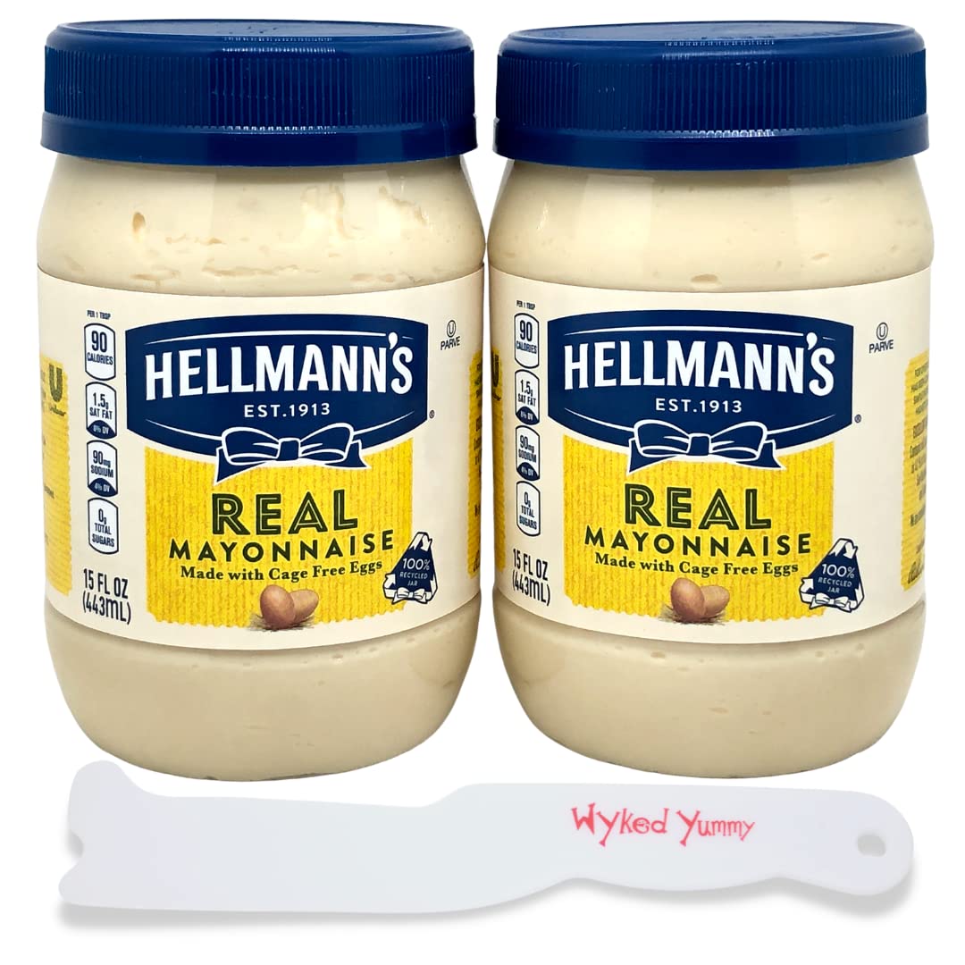 Two 15 oz Jars of Hellmann’s Real Mayonnaise a Creamy
