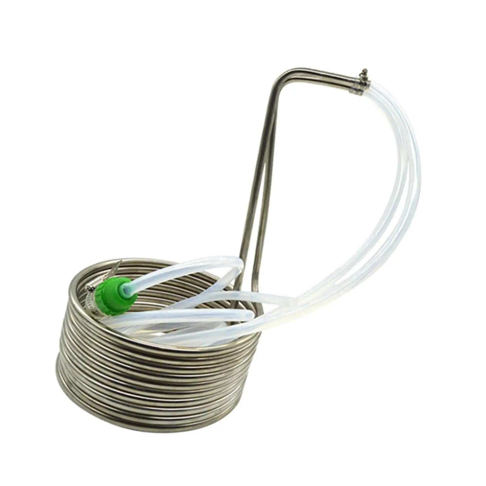 Serpentín Enfriador de Mosto Tubo de Acero Inoxidable Suministros de Cocina Restaurante Accesorio de elaboración de Cerveza casera Hotel Acero Inoxidable Múltiples Aplicaciones(Argent)