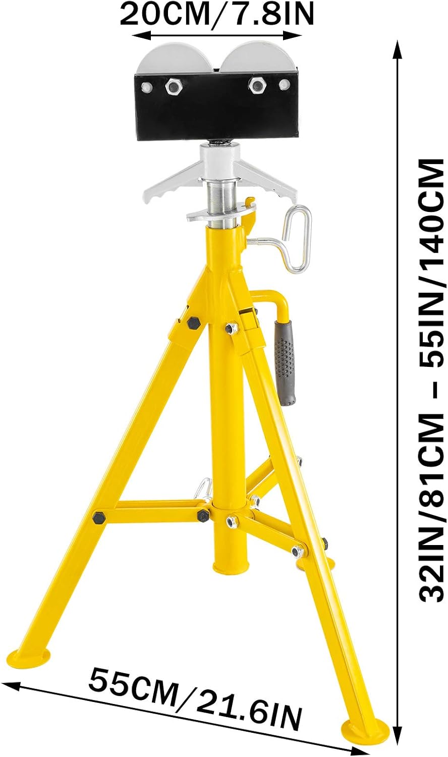 Best Seller Mophorn 0.5-12 inch Roller Pipe Stand Adjustable Height 32-55 Pipe 2500Lb Capacity Jack Stands Folding Portable High Folding Pipe Stand with Roller Head Fold A Trailer Jacks Best Deal Cheap 🛒 Mophorn 0.5-12 inch Roller Pipe Stand Adjustable Height 32-55 Pipe 2500Lb Capacity Jack Stands Folding Portable High Folding Pipe Stand with Roller Head Fold A Trailer Jacks