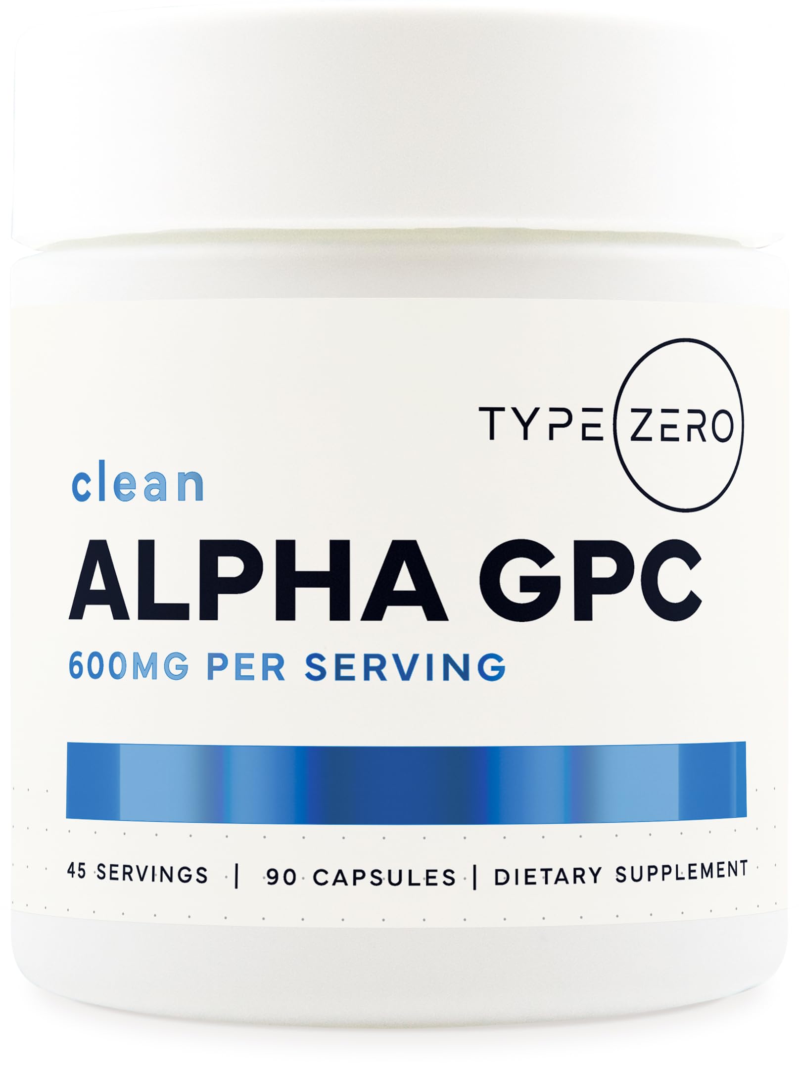 Type Zero Ultra Clean Alpha GPC Choline Supplement (600mg) 90 Capsules