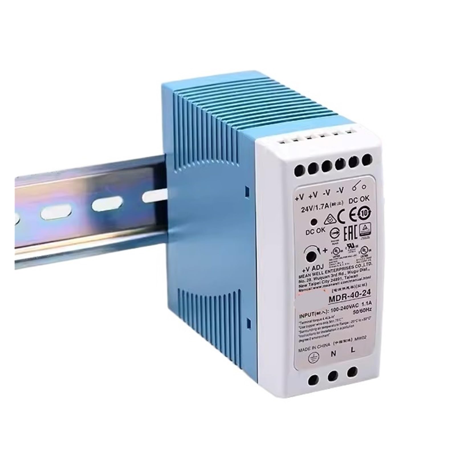 Alimentation sur Rail 40W MDR-40-5 pour stabiliser les microcontrôleurs