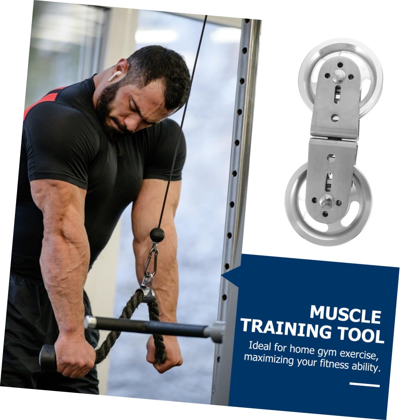 SOLUSTRE Umlenkrolle aus Edelstahl für Fitnessgeräte Geräuscharm als Ersatzrolle Leicht zu Montieren für Home Gym und Kabelzug Training