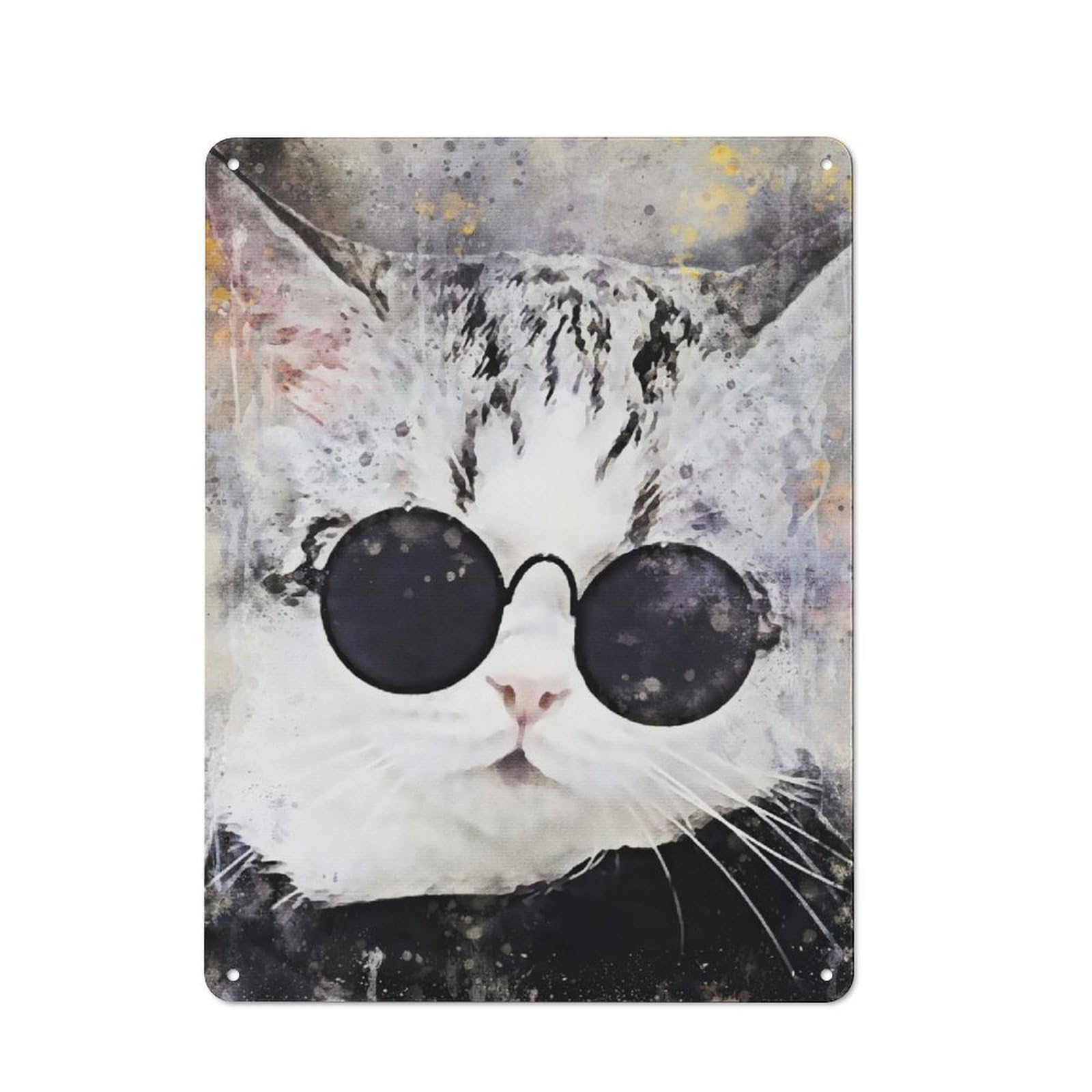 Junmoney Cute Cats Retro Tin Sign 40X30cm For Living Room Or Hallway, Gift For Living Room Decor Lovers During The Christmas Season
